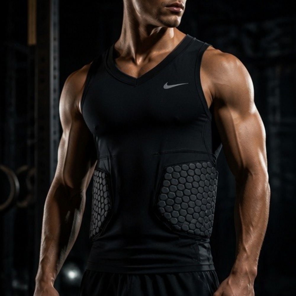 Nike Pro XXL Hyperstrong Compression Padded Football Tank Top Black NEW